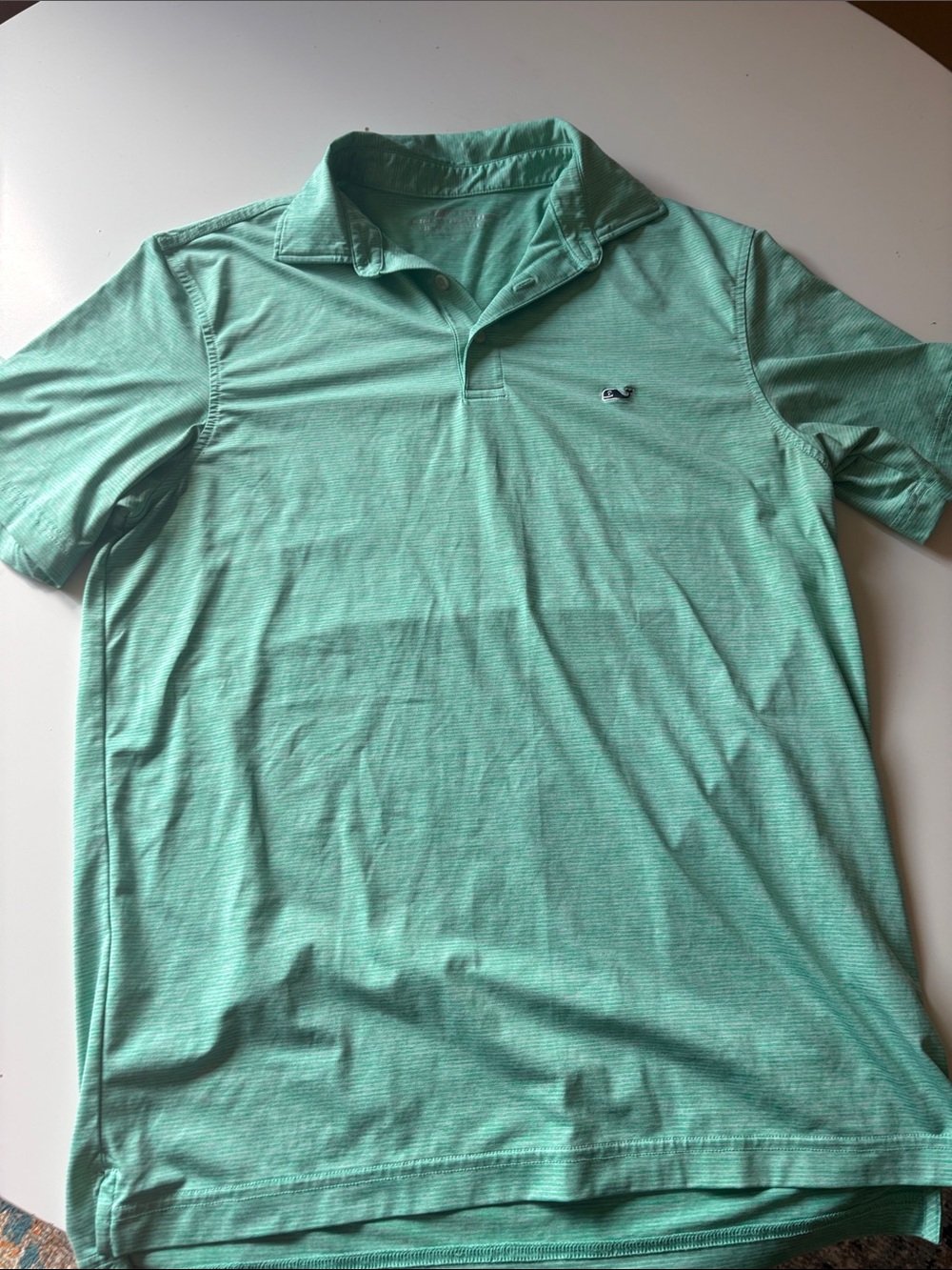 Vineyard Vines Men's Polo in Seafoam Green size S - athletic material
